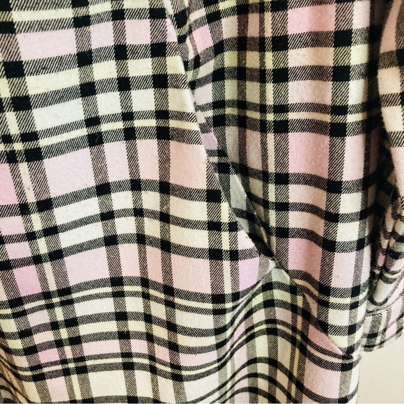 TORRID Sz 1 Flannel Plaid Hooded Drawstring at Waist Snap Buttons Anorak Shacket - Picture 8 of 16